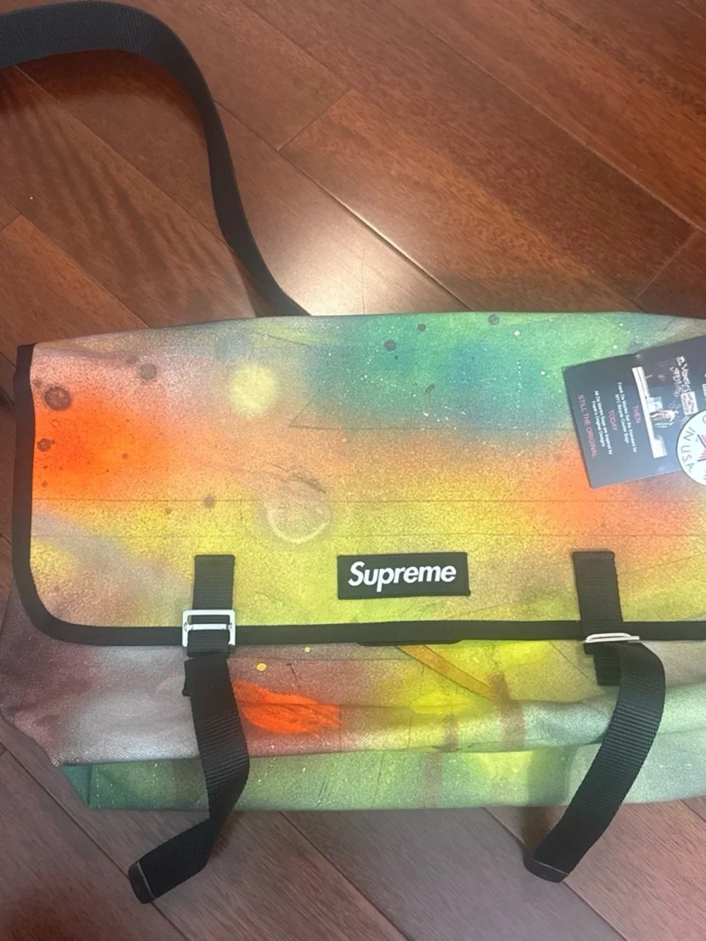 Supreme Rainbow Spray-Effect Messenger Bag